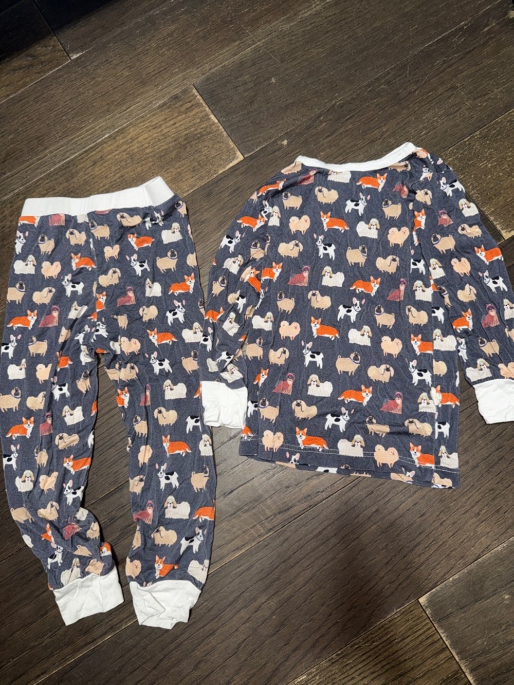Children's Dog Print Bamboo Pajama Set